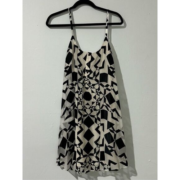 Alice + Olivia Rhi Geometric Tiered hem sleeveless mini dress XS - Picture 2 of 9